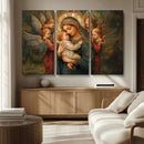 Mary Jesus Canvas Wall Art Print - Madonna and Child with
