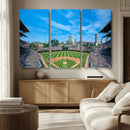 Wrigley Field Chicago Cubs Panoramic Art Multi-Piece Canvas