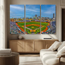 Wrigley Field Chicago Cubs Panoramic Canvas Print –