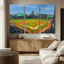 Wrigley Field Chicago Cubs Panoramic Canvas Print –