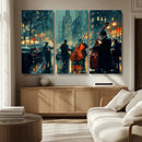 Urban Night Jazz Wall Art Canvas Print – Moody Rain-Soaked by MyGreatCanvas | Canvas Wall Art Prints | Photo Prints & Wall Decor