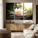 Lotus Flower Wall Art Canvas Print, Water Lily Large Wall