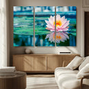 Lotus Flower Wall Art Canvas Print, Water Lily Large Wall