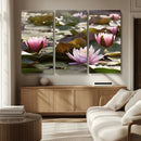 Lotus Flower Wall Art Canvas Print, Water Lily Large Wall