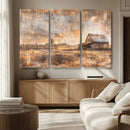 Rustic Farmhouse Wall Art Canvas Print | Barn and Field