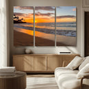 Sunset Wall Art Print - Stunning Beach Sunset Canvas Artwork