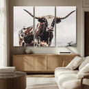 Texas Longhorn Wall Art – Framed Spotted Bull Canvas by MyGreatCanvas | Canvas Wall Art Prints | Photo Prints & Wall Decor