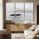 Whale Tail Wall Art – Framed Black White Ocean Canvas by MyGreatCanvas | Canvas Wall Art Prints | Photo Prints & Wall Decor