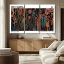 Modern Japanese Wall Art Canvas Print – Framed Abstract