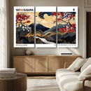 Modern Mount Fuji Wall Art Canvas Print – Framed Abstract