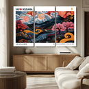 Modern Japanese Wall Art Canvas Print – Framed Abstract