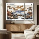 Modern Japanese Wall Art Canvas Print – Framed Abstract
