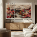 Modern Japanese Wall Art Canvas Print – Framed Abstract