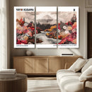 Modern Japanese Wall Art Canvas Print – Framed Abstract
