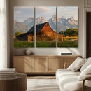 Rustic Barn Wall Art Canvas Print – Framed Grand Teton Park