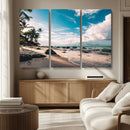 Tropical Beach Wall Art Canvas Print – Framed Ocean Waves by MyGreatCanvas | Canvas Wall Art Prints | Photo Prints & Wall Decor