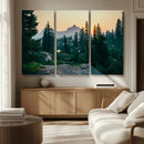 Mountain Wall Art Canvas Print – Framed Forest Serenity
