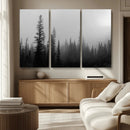 Misty Pines Wall Art Canvas Print – Framed Woodland