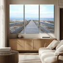 Beach Boardwalk Wall Art Canvas Print – Framed Coastal
