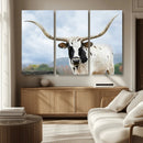 Texas Longhorn Wall Art Canvas Print – Framed Western Rustic by MyGreatCanvas | Canvas Wall Art Prints | Photo Prints & Wall Decor