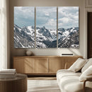 Snowy Peaks Wall Art Canvas Print – Alpine Wilderness