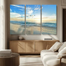 Minimalist Seaside Wall Art Canvas Print – Morning Glow