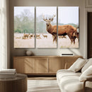 Rustic Deer Wall Art Canvas Print – Forest Woodland Stag