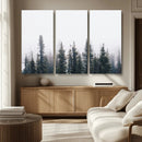 Foggy Forest Wall Art Canvas Print – Framed Misty Pines