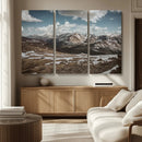 Mountain Landscape Wall Art Canvas Print – Framed Snowy