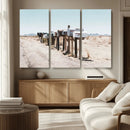 Desert Mailboxes Canvas Print – Framed Minimal Western