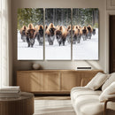 American Bison Herd Wall Art Canvas Print – Powerful Winter by MyGreatCanvas | Canvas Wall Art Prints | Photo Prints & Wall Decor