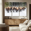 Bison Herd Scene Wall Art Canvas Print – Framed Western by MyGreatCanvas | Canvas Wall Art Prints | Photo Prints & Wall Decor