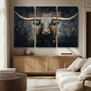 Rustic Longhorn Bull Wall Art Canvas Print – Vintage Western by MyGreatCanvas | Canvas Wall Art Prints | Photo Prints & Wall Decor