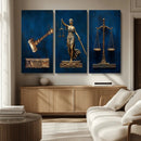 Lady Justice Wall Art Canvas Print – Elegant Gold Legal by MyGreatCanvas | Canvas Wall Art Prints | Photo Prints & Wall Decor