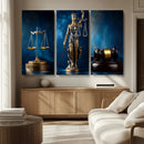 Lady Justice Wall Art Canvas Print – Elegant Gold Legal by MyGreatCanvas | Canvas Wall Art Prints | Photo Prints & Wall Decor