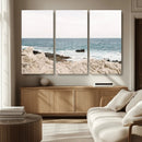 Coastal Ocean View Wall Art Canvas Print – Serene Rocky by MyGreatCanvas | Canvas Wall Art Prints | Photo Prints & Wall Decor