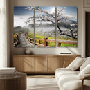 Sakura Cherry Blossom Pathway Canvas Wall Art – Tranquil