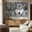 Wild Wolf Blue Eye Wall Art Canvas Print