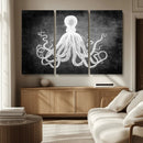Black White Octopus Wall Art Canvas Print by MyGreatCanvas | Canvas Wall Art Prints | Photo Prints & Wall Decor
