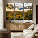 Half Dome Yosemite Canvas Wall Art – Majestic Triptych