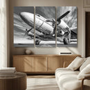 Vintage Airplane on Runway Canvas Print by MyGreatCanvas | Canvas Wall Art Prints | Photo Prints & Wall Decor