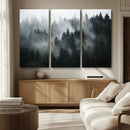 Foggy Forest Wall Art Canvas Print | 3 Panel Large Misty by MyGreatCanvas | Canvas Wall Art Prints | Photo Prints & Wall Decor