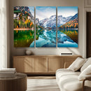 Spectacular autumn view of Braies Lake Wall Art Canvas Print by MyGreatCanvas | Canvas Wall Art Prints | Photo Prints & Wall Decor