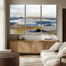 Abstract Landscape Wall Art Canvas | 3 Panel Modern Blue, by MyGreatCanvas | Canvas Wall Art Prints | Photo Prints & Wall Decor