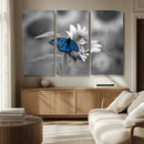Blue Butterfly Black and White Canvas Wall Art by MyGreatCanvas | Canvas Wall Art Prints | Photo Prints & Wall Decor