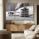 Burning Incense and Zen Stones Buddhism Wall Art, Zen Stones