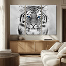 Black and White Tiger Wall Art Animal Canvas Print