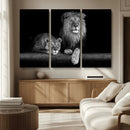Lion Family Wall Art Canvas Print – Framed Majestic Wildlife by MyGreatCanvas | Canvas Wall Art Prints | Photo Prints & Wall Decor