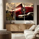 Red Classic Car Wall Art Canvas Print