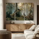 Grizzly Bear Cubs Wall Art Canvas Print
